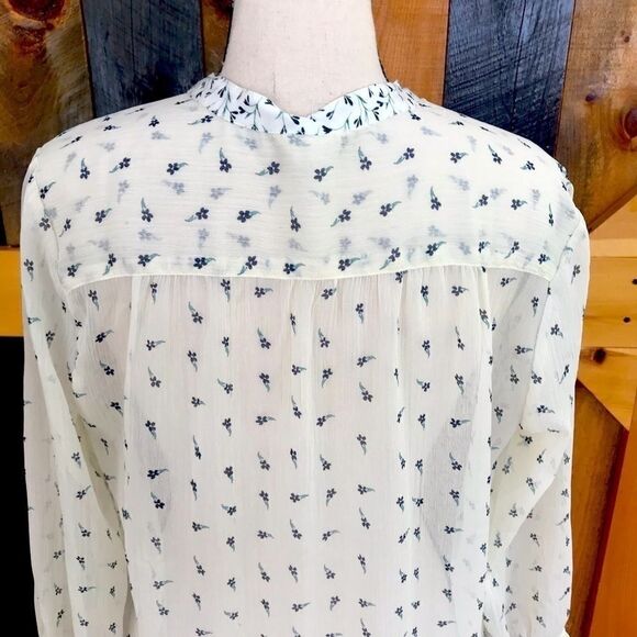 Lucky Brand Multicolor mixed print button blouse - Picture 5 of 7